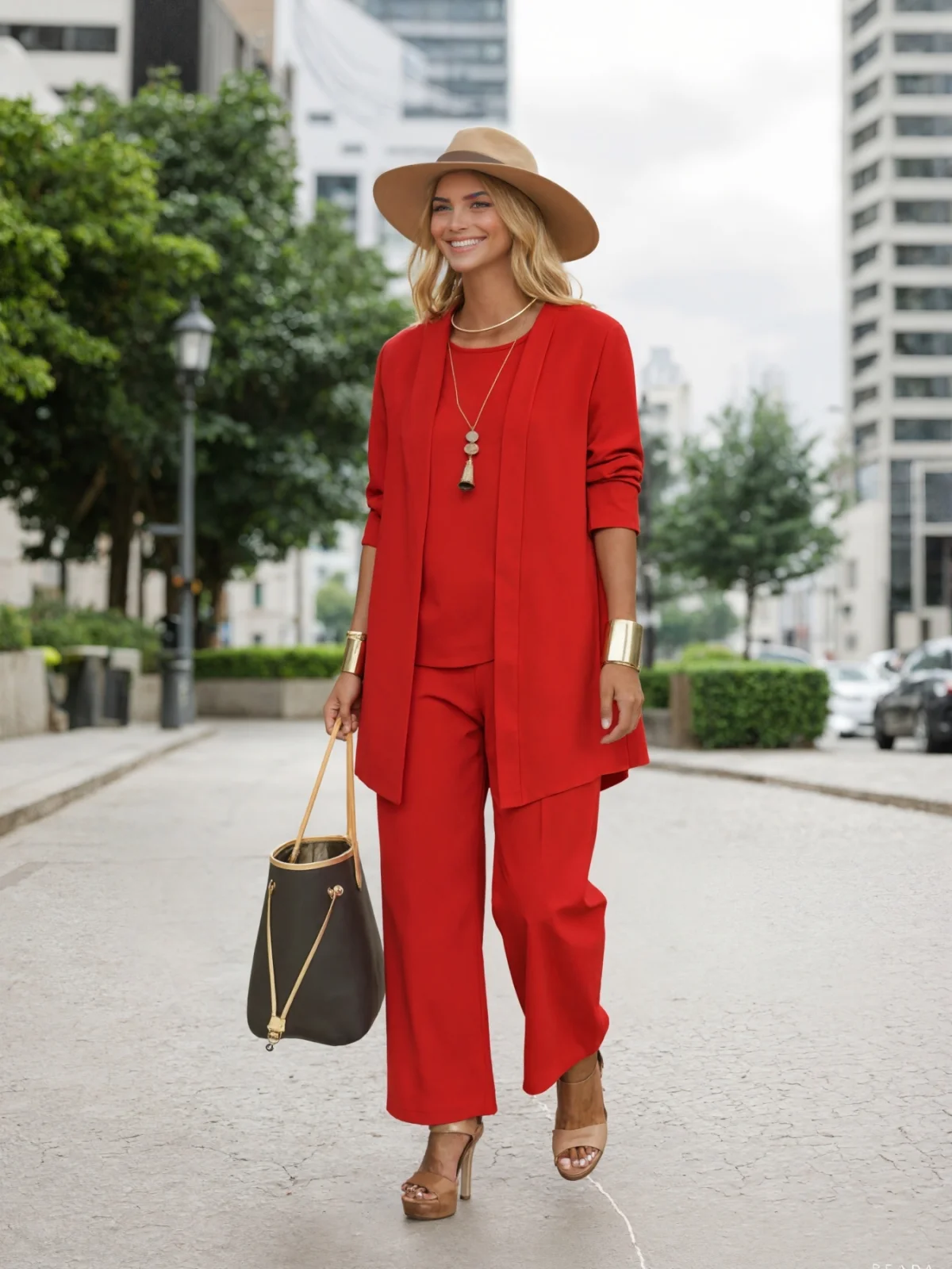 Women's Three Piece Set, Women's Suit, Loose Fit, Suitable for All Seasons