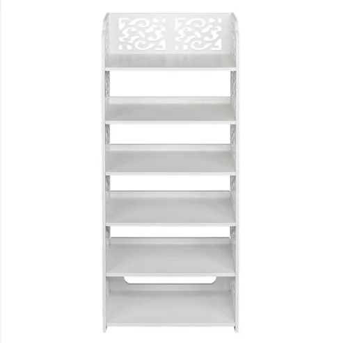 Wood Plastic Board-6 Layer Carved Shoe Rack