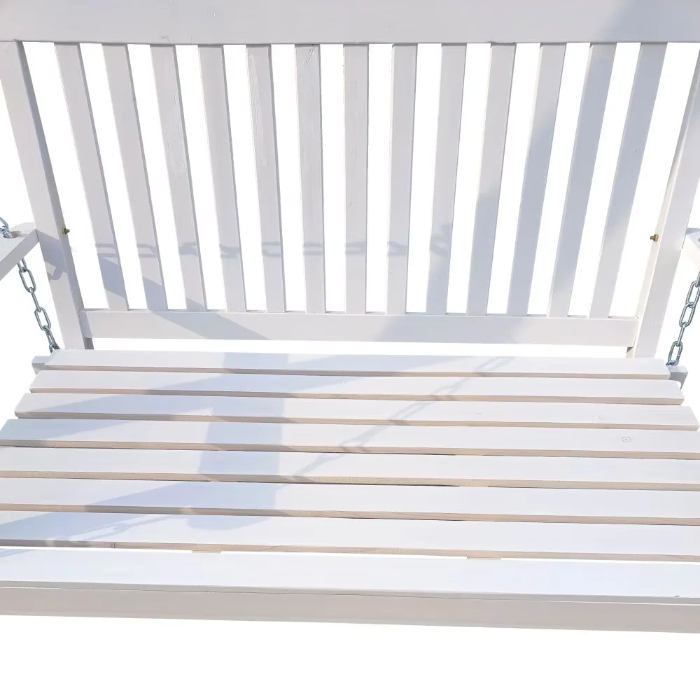 Wooden Bench Swing with Chain