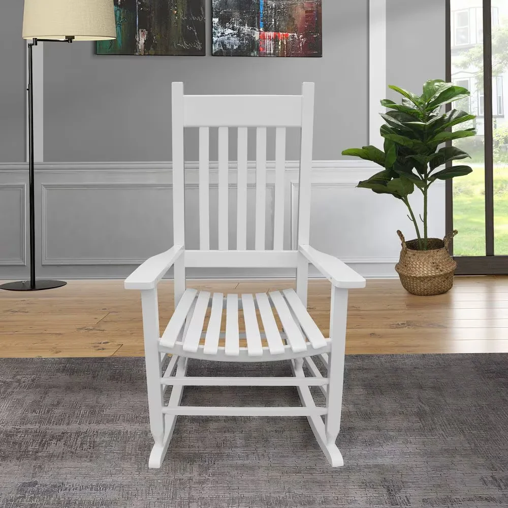 Wooden Porch Rocker Chair White