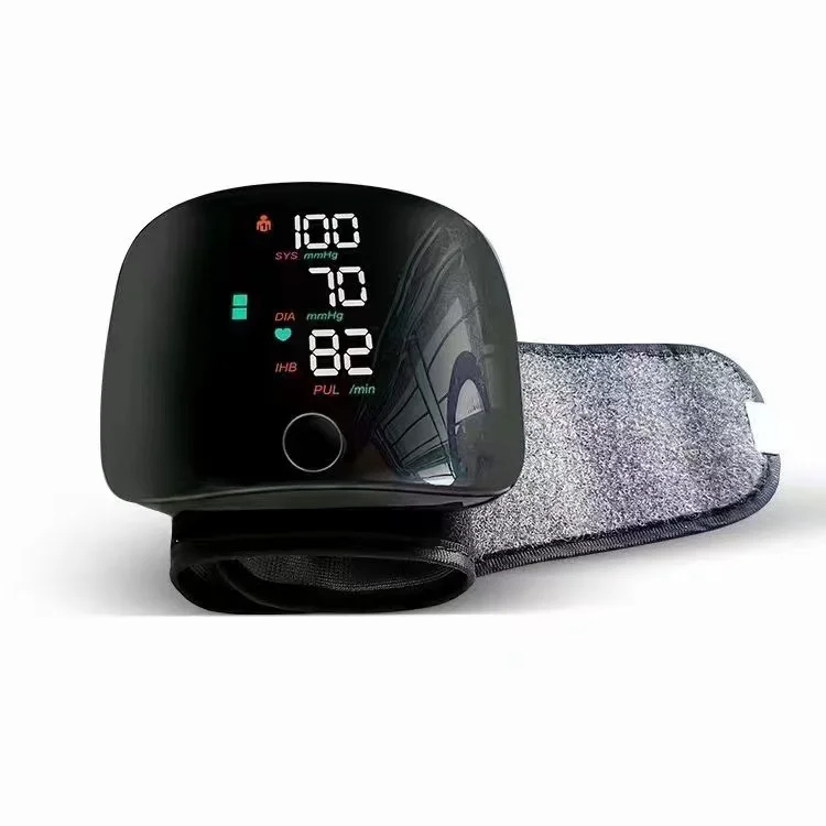 Wrist Blood Pressure Monitor with Touchscreen, Rechargeable, Multi‑Language Voice, ABS Case