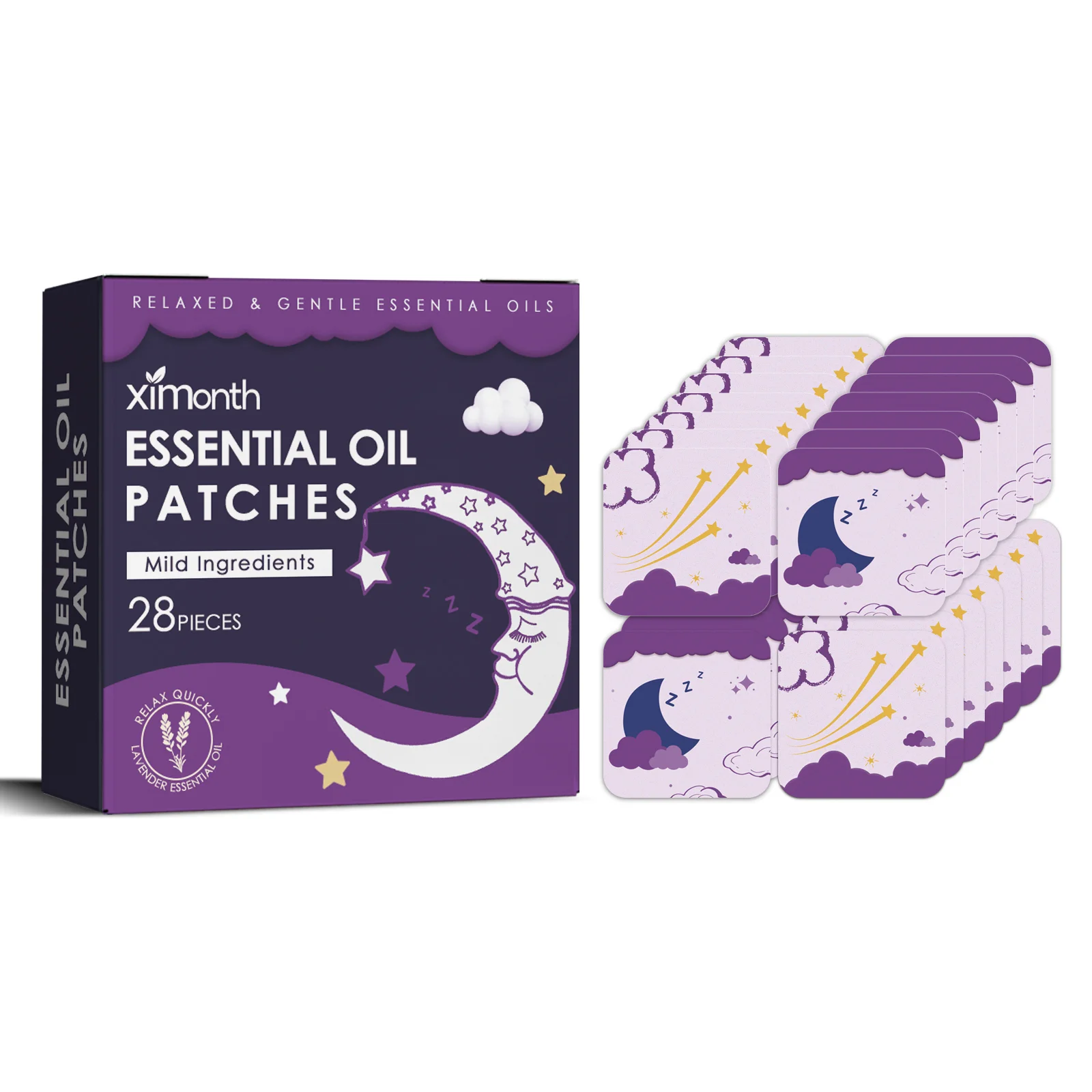 Lavender Sage Peppermint Good Night Patch for Deep Sleep – Essential Oil Skin Relaxation