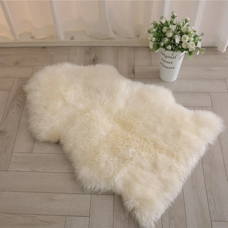 Zealand Merino Wool Carpet Whole Sheepskin Floor Mat Sofa Cushion Bay Window Blanket