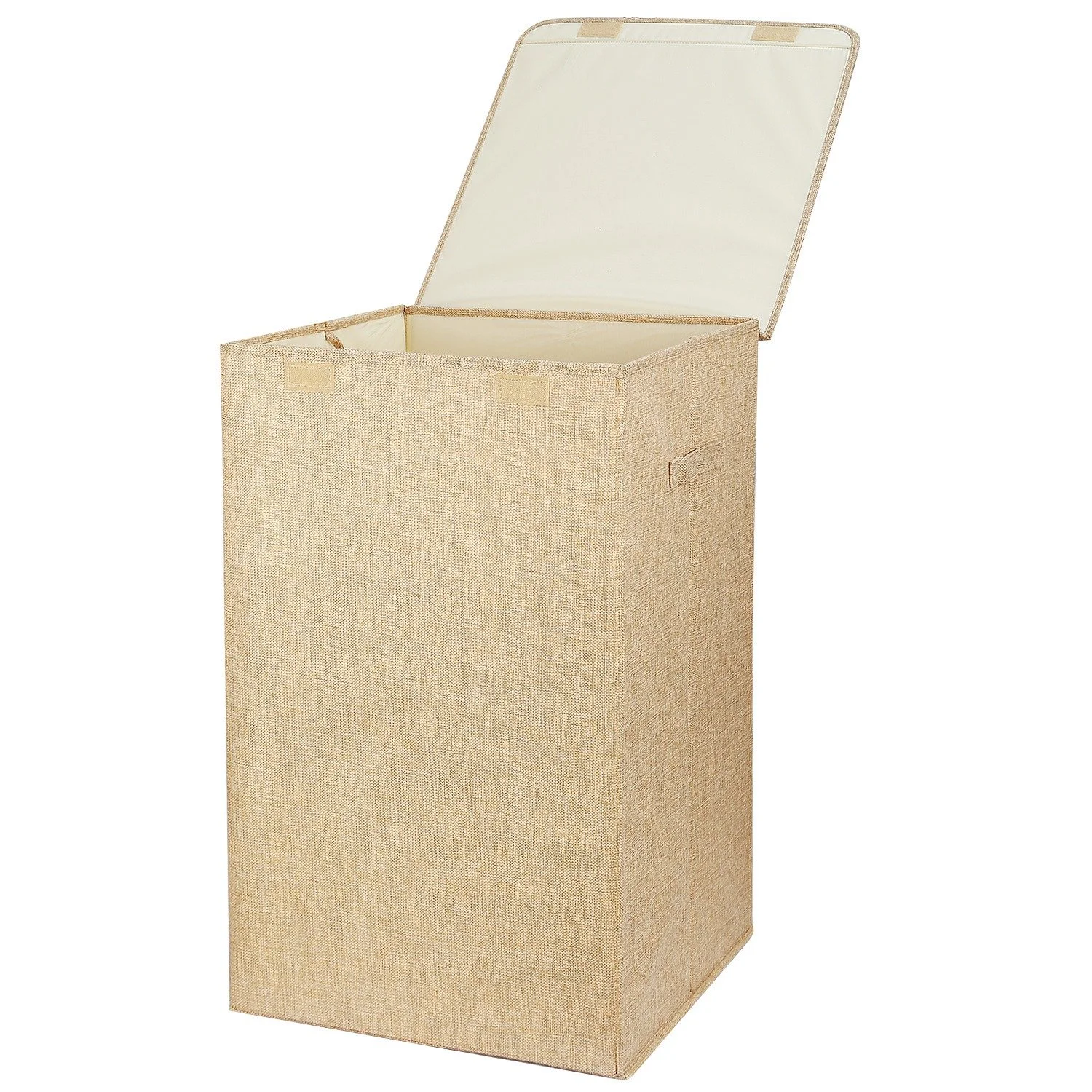 1pc Foldable Laundry Hampers Washing Clothes Laundry Basket with Lid Handles Storage Organizer