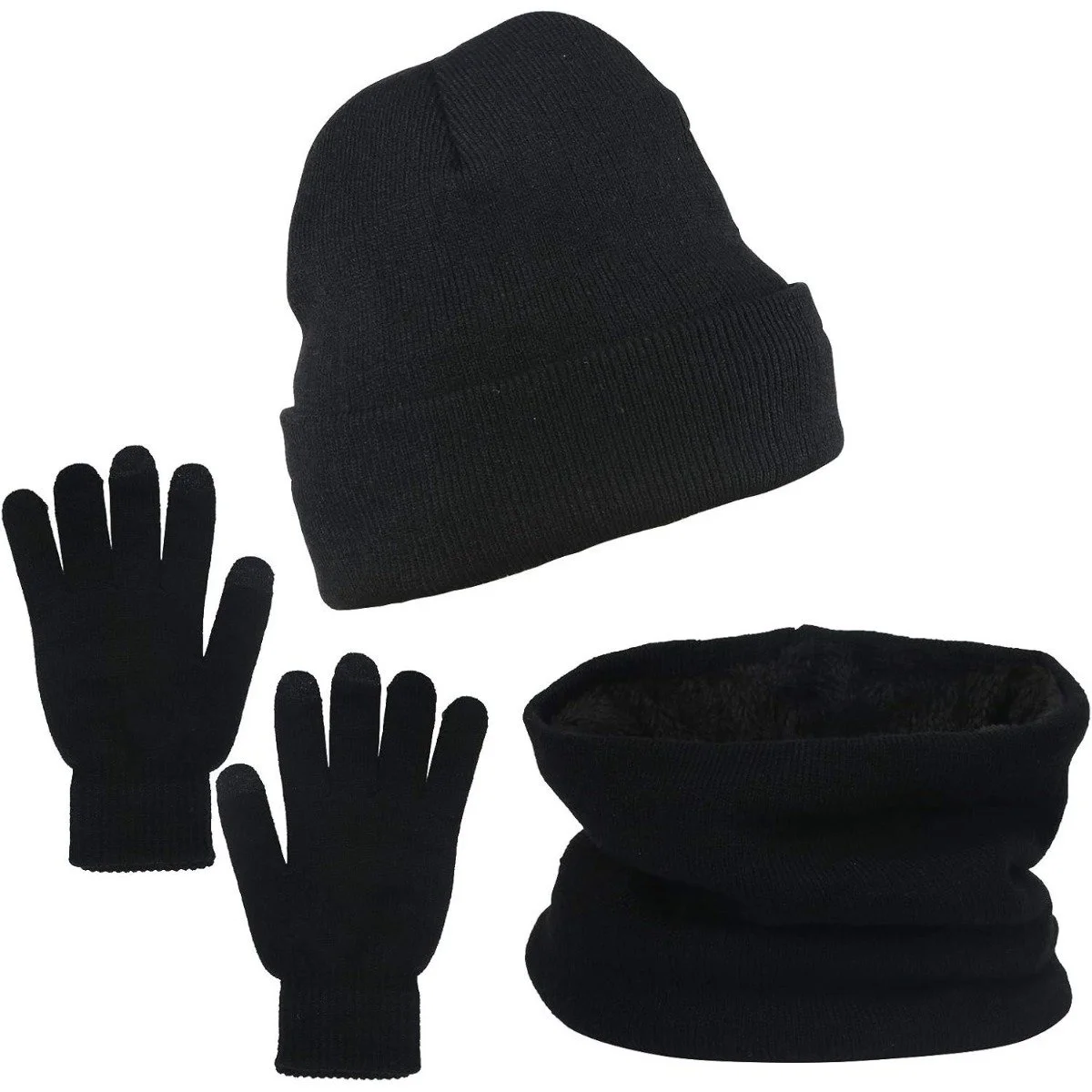 3-in-1 Winter Accessories Set - Warm & Cozy Hat, Scarf, Gloves