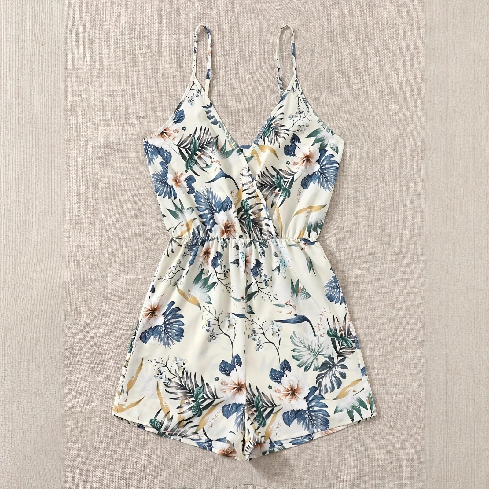 Adjustable Floral Jumpsuit for Women