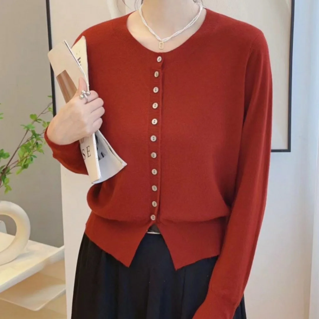 Autumn Classic Style Knitted Sweater Small Cardigan Women