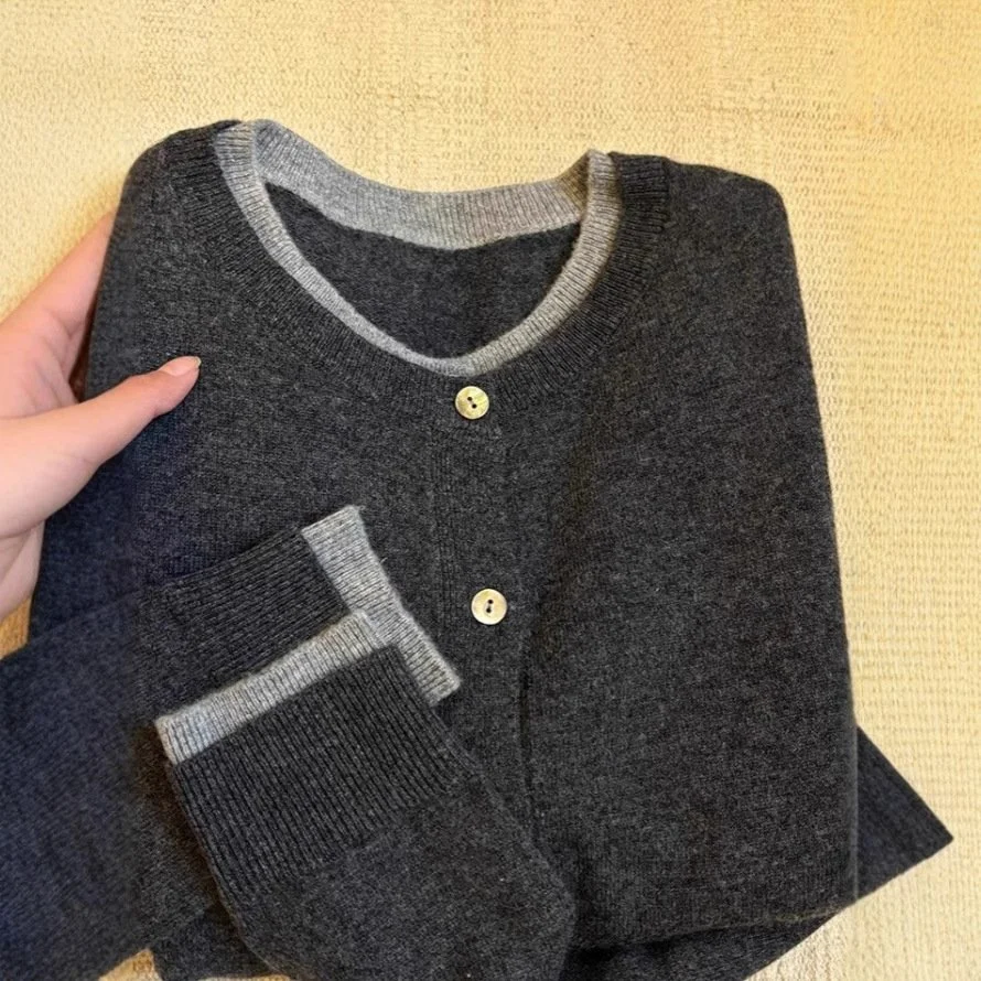 Bandage Dress Cashmere Sweater Coat Knitted Cardigan