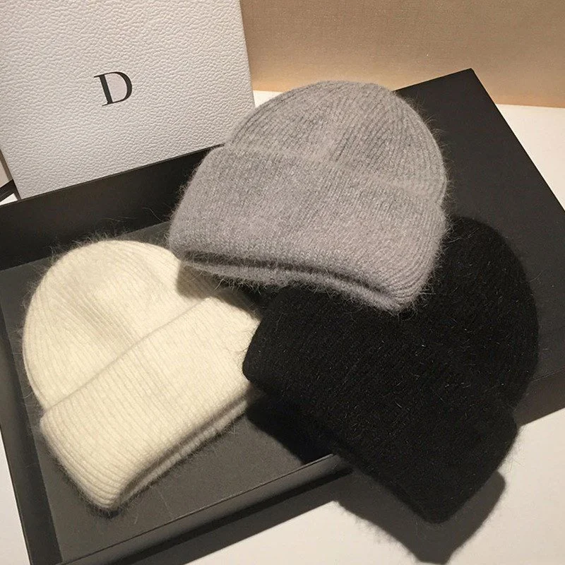 Beige Woolen Head Wrap for Smaller Faces