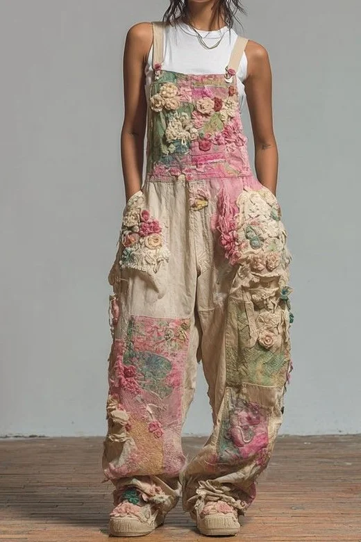 Bohemian Woven Loose Overalls for Women