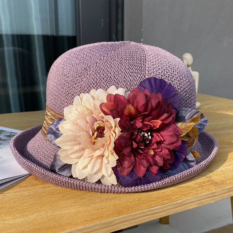 Breathable Women's Round Crown Knitted Bucket Hat