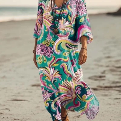 Casual Printed Elegant Dress for Women