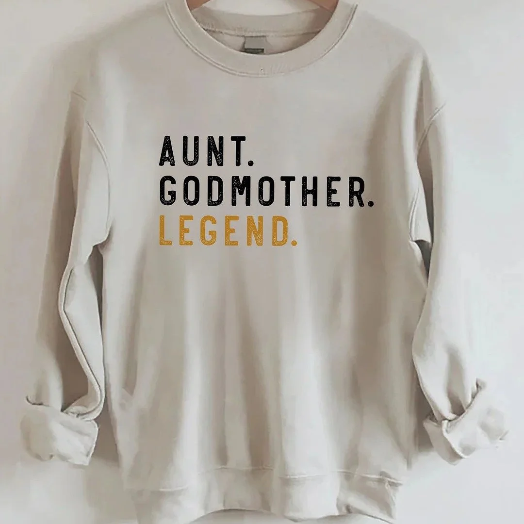 Chic Letter Print Off-Shoulder Pullover Sweater