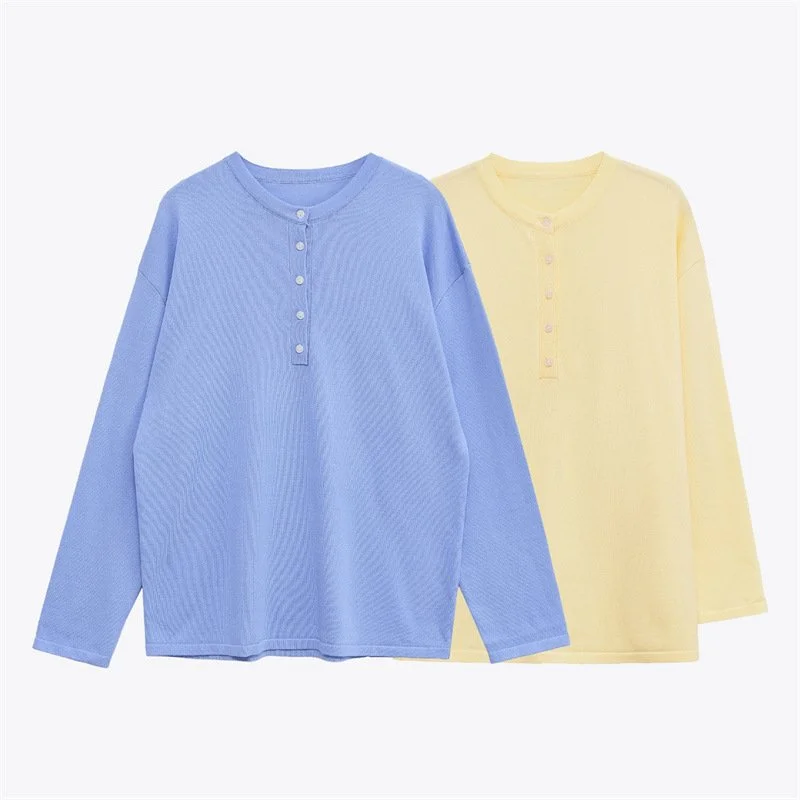 Chic V-Neck Colorblock Knit Cardigan Sweater