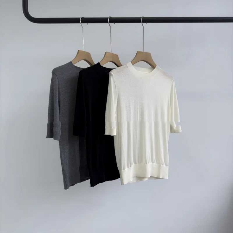 Comfortable Short Sleeve Knit Top for Women