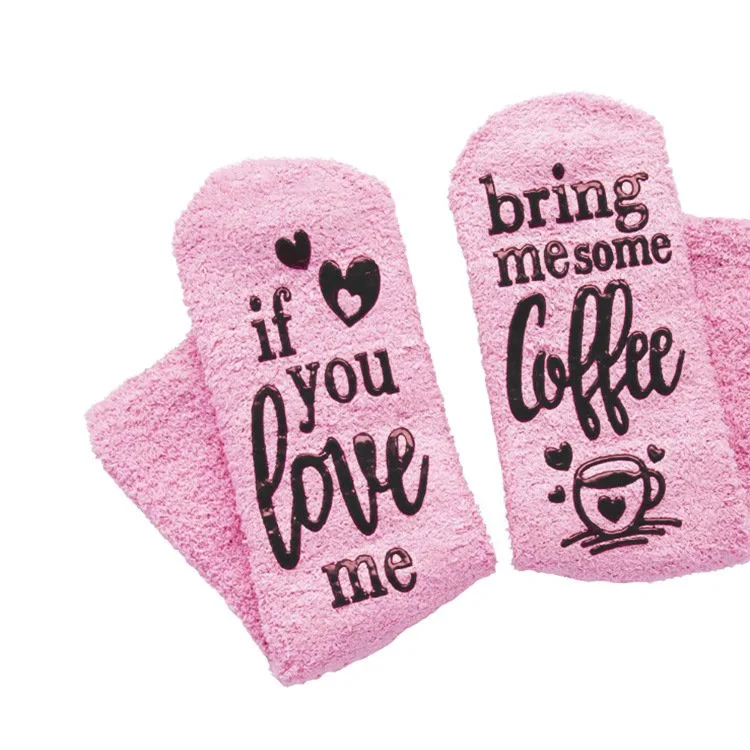 Cozy Letter Fleece Socks for Women