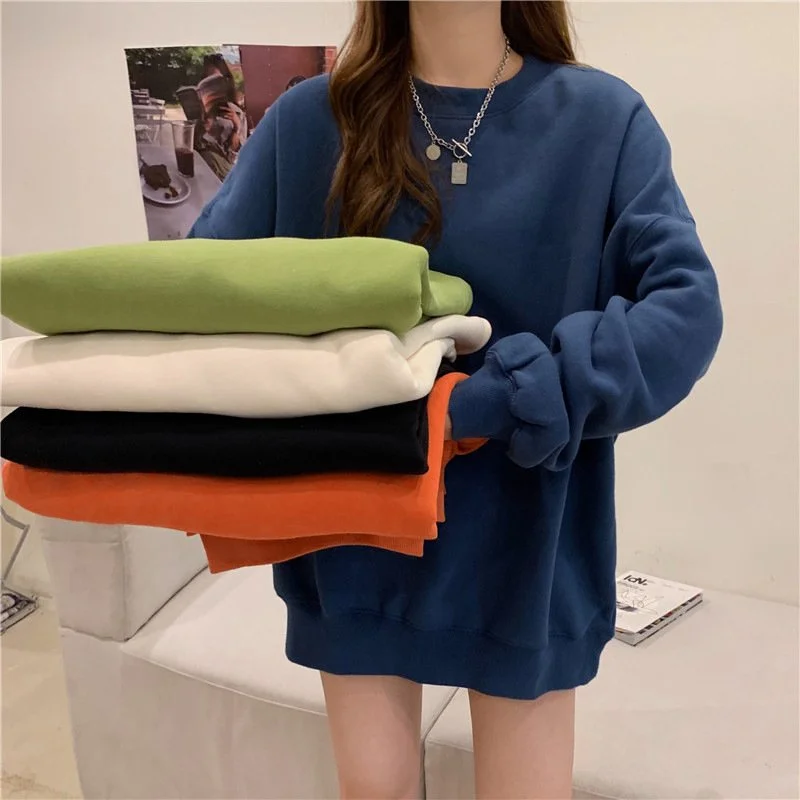 Cozy Solid Color Fur-Trim Women's Sweater
