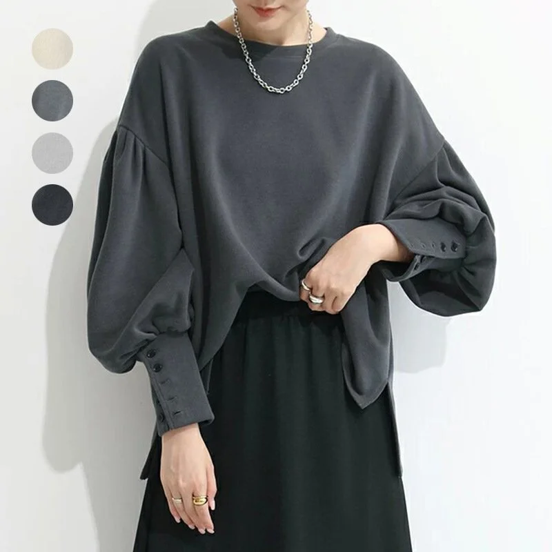 Cozy Solid Color Loose Fit Women's Autumn Winter Sweater