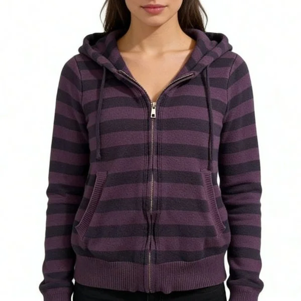 Cozy Striped Hoodie for Women