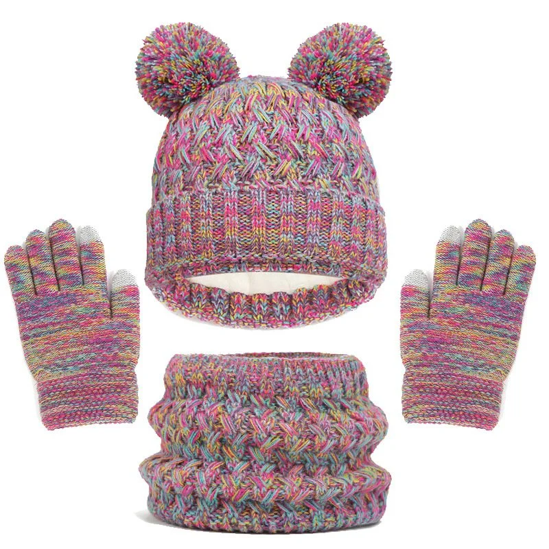 Cozy Winter Set for Kids - Fleece-lined Hat, Scarf, Gloves