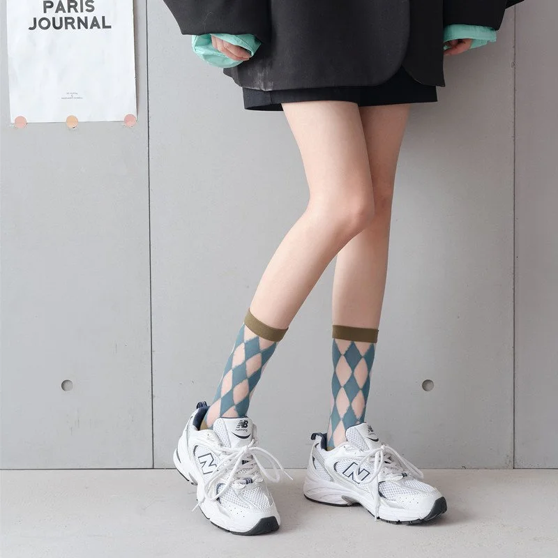 Crystal Tube Socks for Women - Soft Cotton & Glass Silk