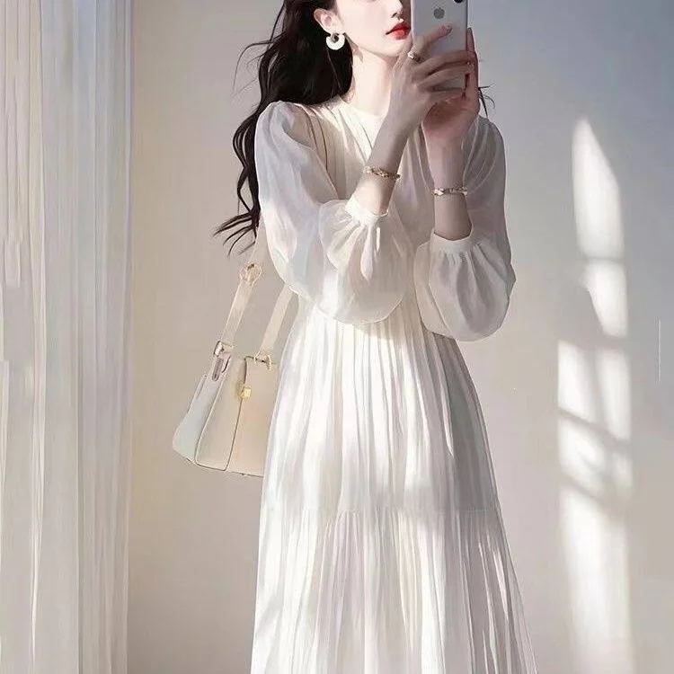 Elegant and Sophisticated Blue Chiffon Dress for Women