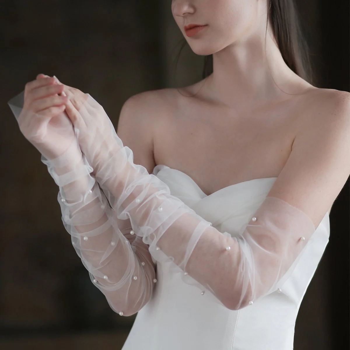 Elegant Long-Style Bridal Gloves for Women