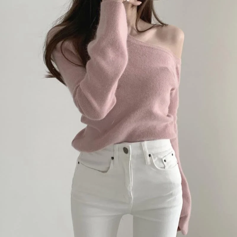 Elegant Slim Long-Sleeve Pullover Sweater