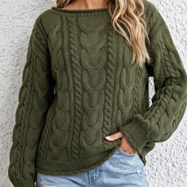 European and American Womens Tops Knitted Sweaters