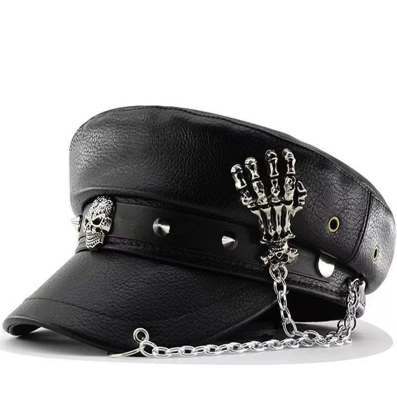Fashion Navy Beret for Women, Y2G Style Flat Top Hat