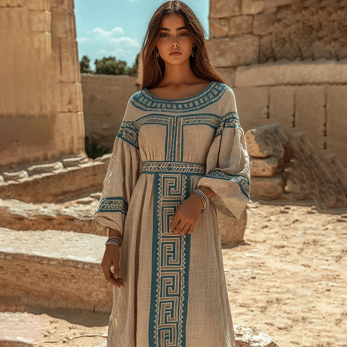 Fashionable New Dress Striped Casual Fit