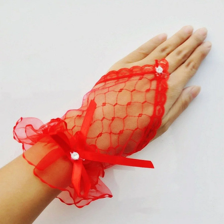 Fingerless Lace Wedding Gloves for Women