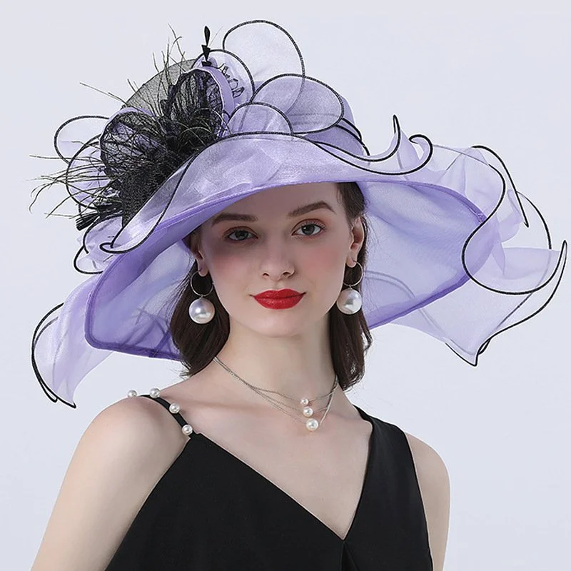 Floral Sun Hat for Women - Big Brim Sun Protection