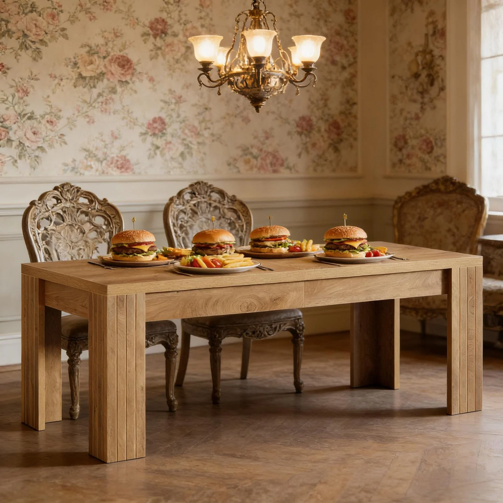 Generous Dinner Table,kitchen Table,home Office Desk Only Table