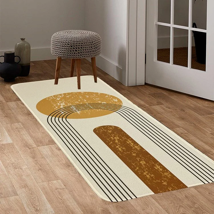 Geometric Kitchen Bedroom Living Room Rug Mat Foot Pad Set