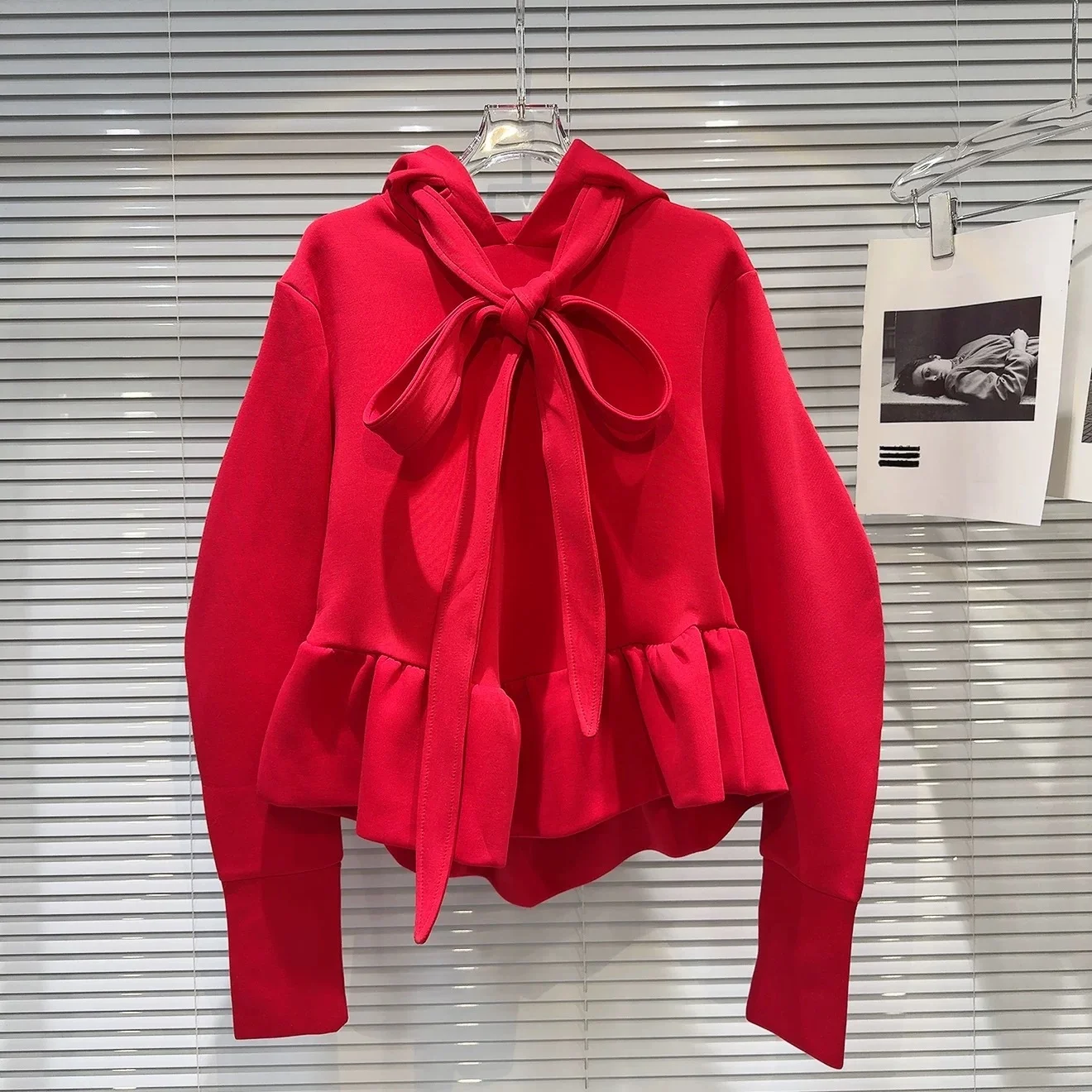 Girls Spring Autumn Bow-Knot Lace-Up Hoodie