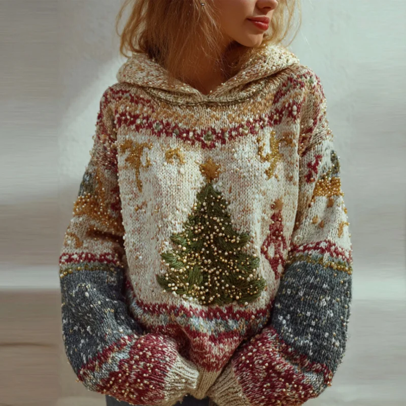 Halloween Hat Long Sleeve Sweater Autumn and Winter Women's Clothing