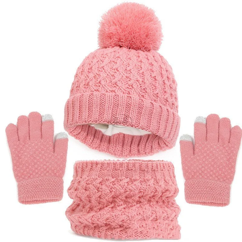 Kids' Winter Warm 3-Piece Set Hat Scarf Gloves