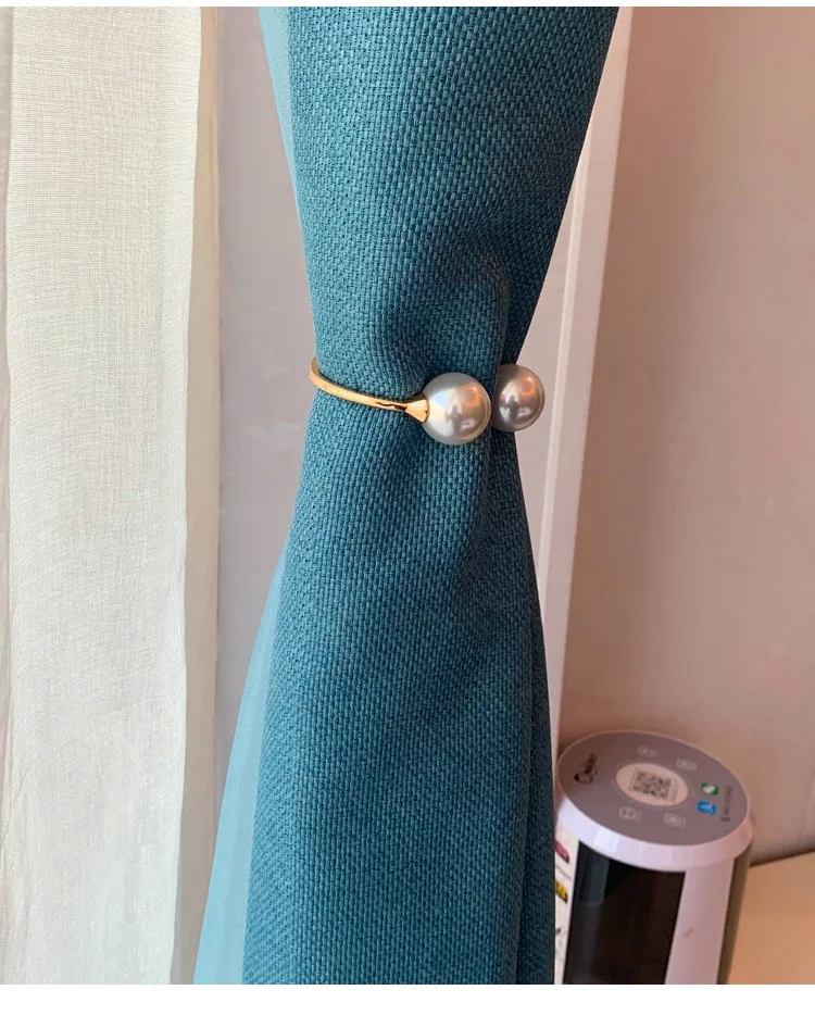 Light Luxury Curtain Straps Pearl Alloy Spring New House Soft Decoration Living Room Bedroom Curtain Buckle Is