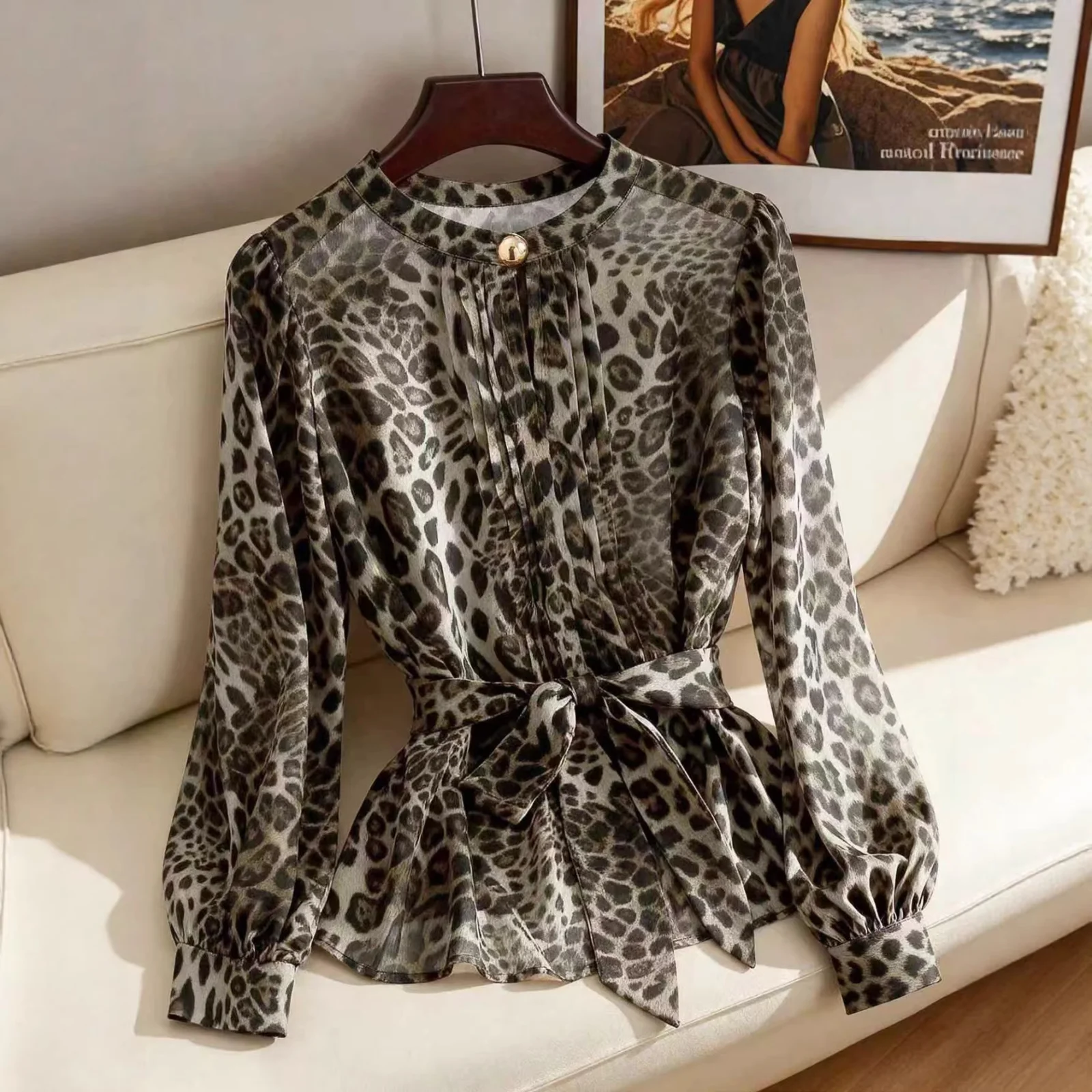 Loose-fit Chic Chiffon Blouse For Women