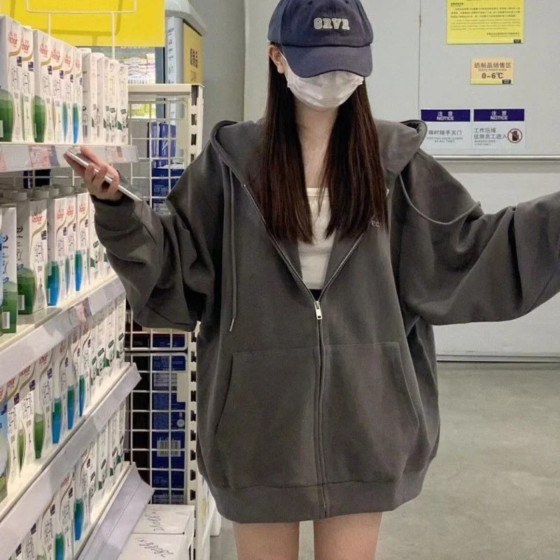 Loose Fit Women's Hooded Sweater Coat