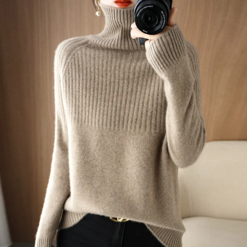 Loose High-neck Sweater Base Layer for Women