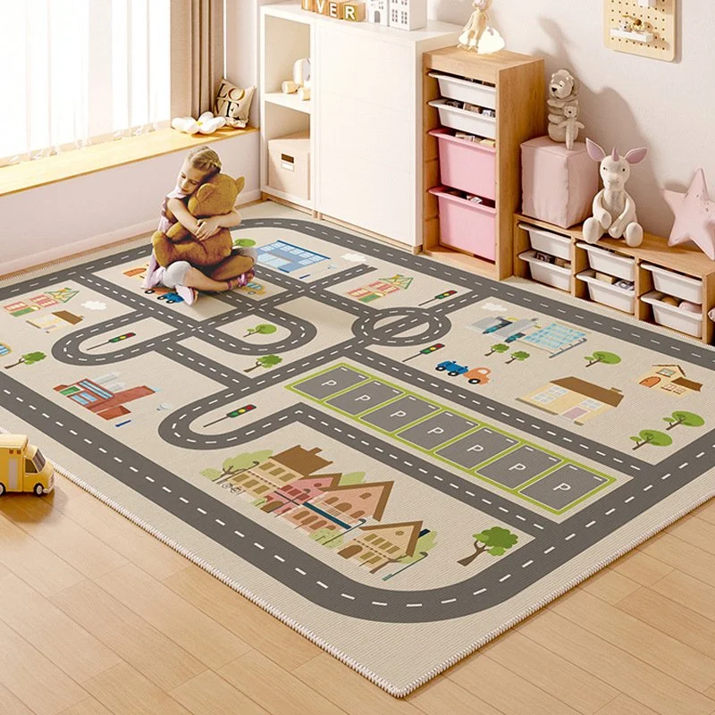 Parking Lot Mat Childrens Room and Bedroom Educational Learning Rug
