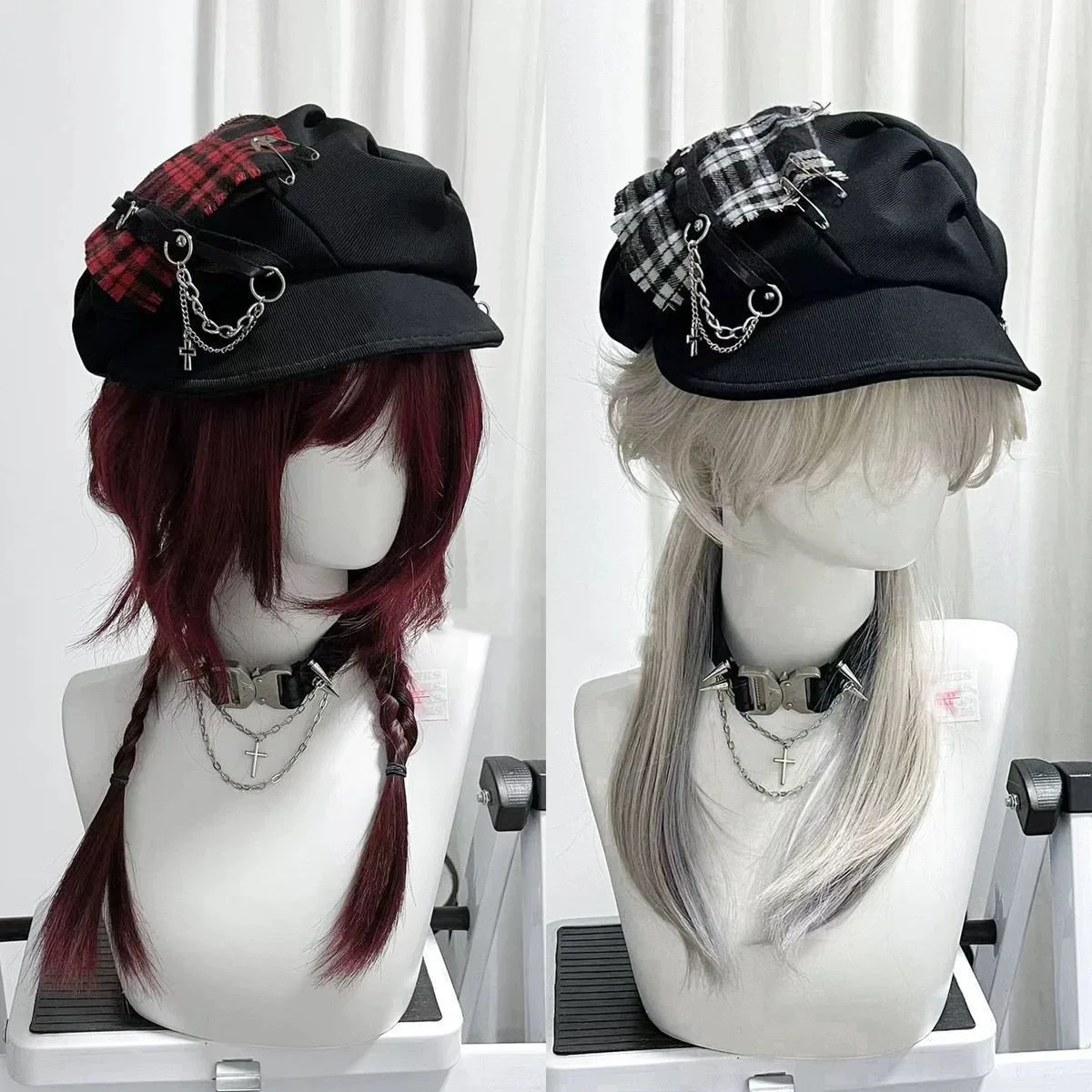Plaid Beret Hat