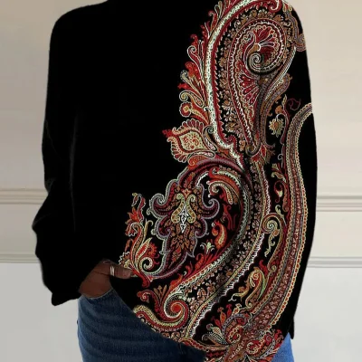 Printed Casual Cloak Coat Cardigan Sweater