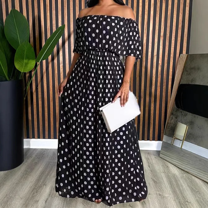 Printed Fashionable Casual Long Plus-size Womens Dress