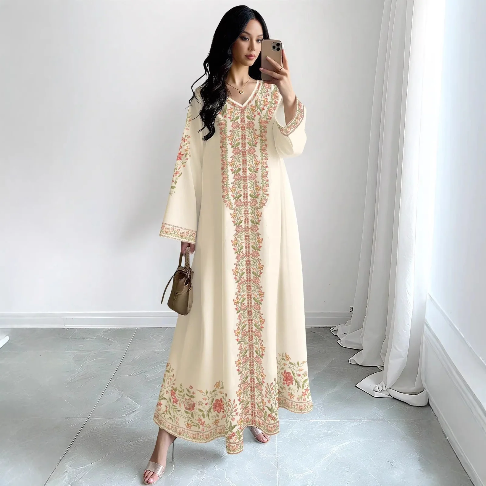 Printed Fashionable Casual Loose-fit Dress