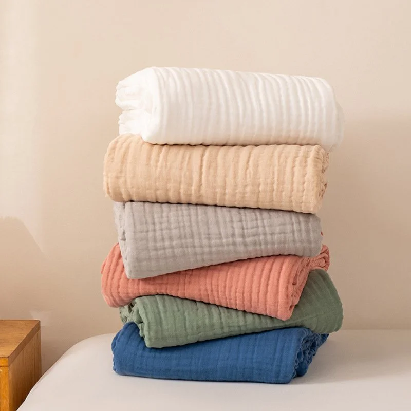 Pure Cotton Quilted Blanket Towel – Soft, Breathable, Quick-Dry
