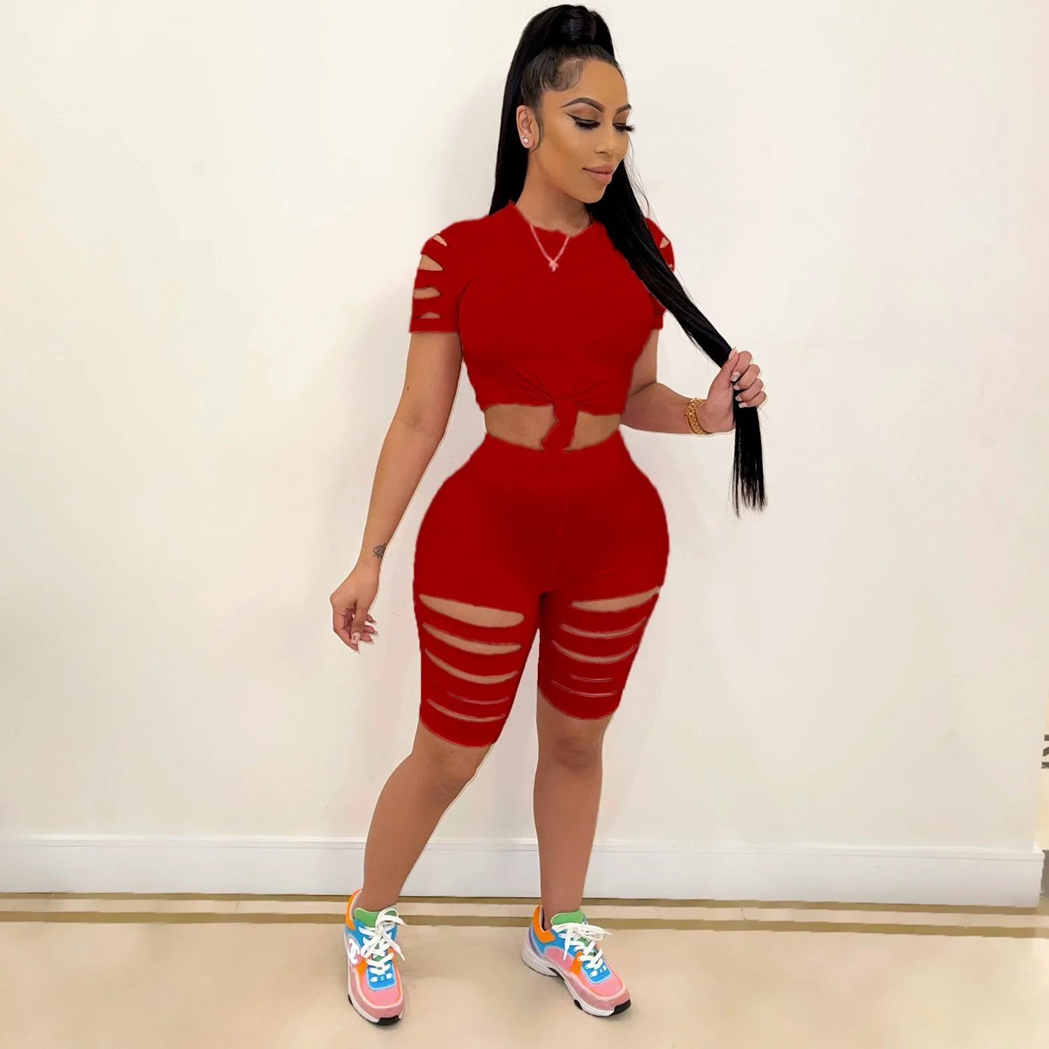 Ripped Leisure Jumpsuit for Women
