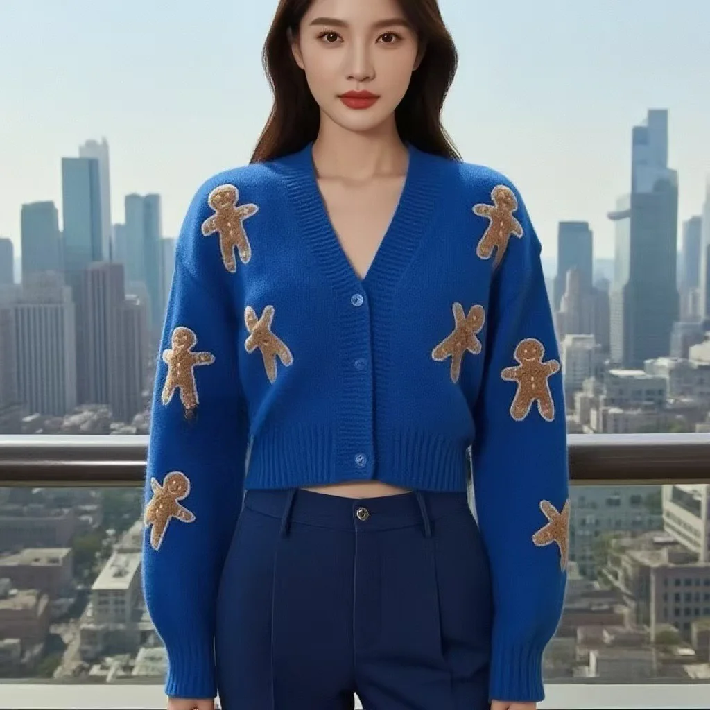 Short Coat Knitted Cardigan Women's Sweater